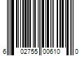 Barcode Image for UPC code 602755006100