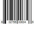 Barcode Image for UPC code 602755006346