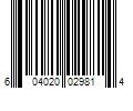 Barcode Image for UPC code 604020029814