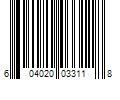 Barcode Image for UPC code 604020033118