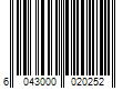 Barcode Image for UPC code 6043000020252