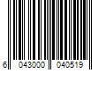 Barcode Image for UPC code 6043000040519