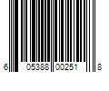 Barcode Image for UPC code 605388002518