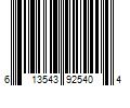 Barcode Image for UPC code 613543925404