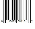 Barcode Image for UPC code 615033001162