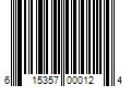 Barcode Image for UPC code 615357000124