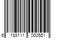 Barcode Image for UPC code 6189111000551