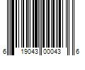 Barcode Image for UPC code 619043000436