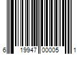 Barcode Image for UPC code 619947000051