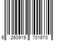 Barcode Image for UPC code 6260919701670