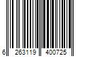 Barcode Image for UPC code 6263119400725