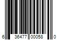 Barcode Image for UPC code 636477000580