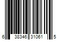 Barcode Image for UPC code 638346310615