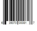 Barcode Image for UPC code 639370000817