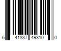 Barcode Image for UPC code 641837493100