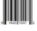 Barcode Image for UPC code 644323700072