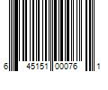 Barcode Image for UPC code 645151000761