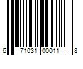 Barcode Image for UPC code 671031000118