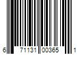 Barcode Image for UPC code 671131003651