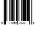 Barcode Image for UPC code 671959000016