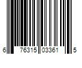 Barcode Image for UPC code 676315033615