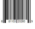 Barcode Image for UPC code 681103202609