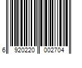 Barcode Image for UPC code 6920220002704