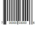 Barcode Image for UPC code 700000030006