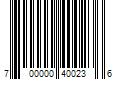 Barcode Image for UPC code 700000400236