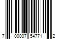 Barcode Image for UPC code 700007547712