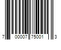 Barcode Image for UPC code 700007750013