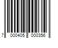 Barcode Image for UPC code 7000405000356