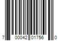 Barcode Image for UPC code 700042017560