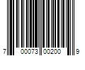 Barcode Image for UPC code 700073002009