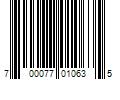 Barcode Image for UPC code 700077010635