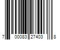 Barcode Image for UPC code 700083274038