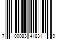 Barcode Image for UPC code 700083418319