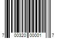 Barcode Image for UPC code 700320000017