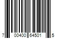 Barcode Image for UPC code 700400645015