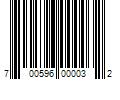 Barcode Image for UPC code 700596000032