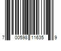 Barcode Image for UPC code 700598116359