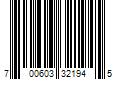 Barcode Image for UPC code 700603321945