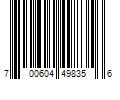 Barcode Image for UPC code 700604498356