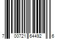 Barcode Image for UPC code 700721644926