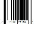 Barcode Image for UPC code 701000211181