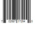 Barcode Image for UPC code 702587172940