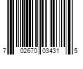 Barcode Image for UPC code 702670034315