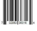 Barcode Image for UPC code 702853363164