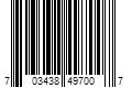 Barcode Image for UPC code 703438497007