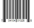 Barcode Image for UPC code 704104013255